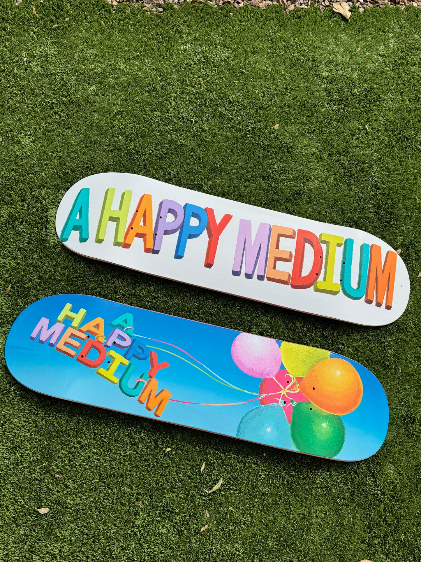 "A HAPPY MEDIUM" Logo Deck